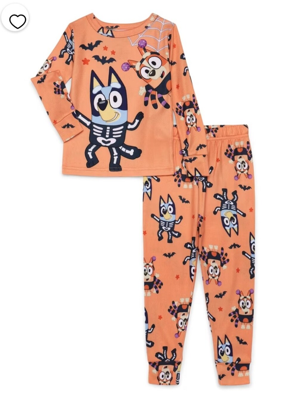 NWT BLUEY HALLOWEEN TWO PIECE PJ SET Toddler Size 2T